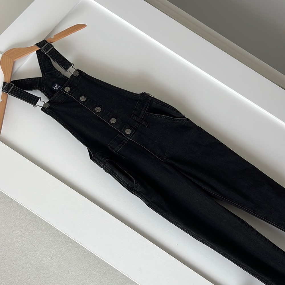 Gap Skinny Kids Overalls with Stretch, Black, Size L, Never Worn, Like New